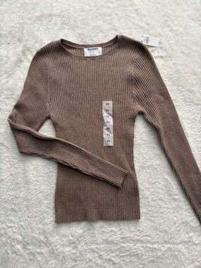 Old Navy Ribbed Crewneck Sweater - Light Brown